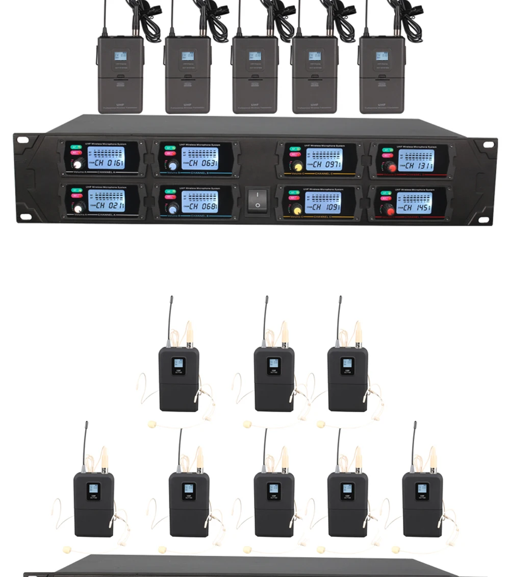Профессиональная Беспроводная микрофонная система UHF 8 каналов фиксированная частота динамический дисплей KTV конференции вокальный микрофон