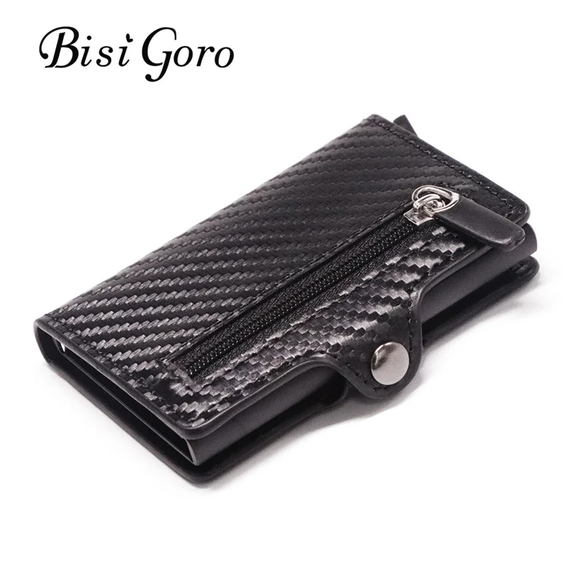 Кошелек мужской BISI GORO компактный на молнии с RFID-блокировкой 2021 | Багаж и сумки