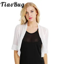 Женский жакет для подружки невесты на свадьбу, короткий рукав, Прозрачный Мягкий Шифоновый болеро, открытый перед, жакет, кардиган, вечерние пальто