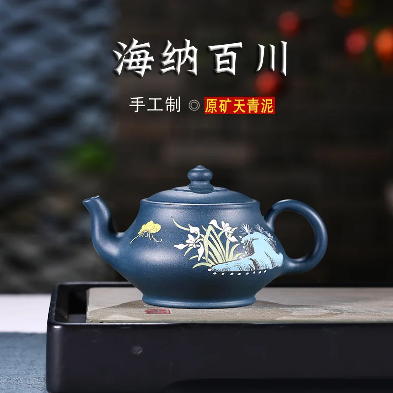 

Yixing Raw Ore Yixing Clay Teapot Tea Pot Tea Set Days Blue Mash All Rivers Run into Sea