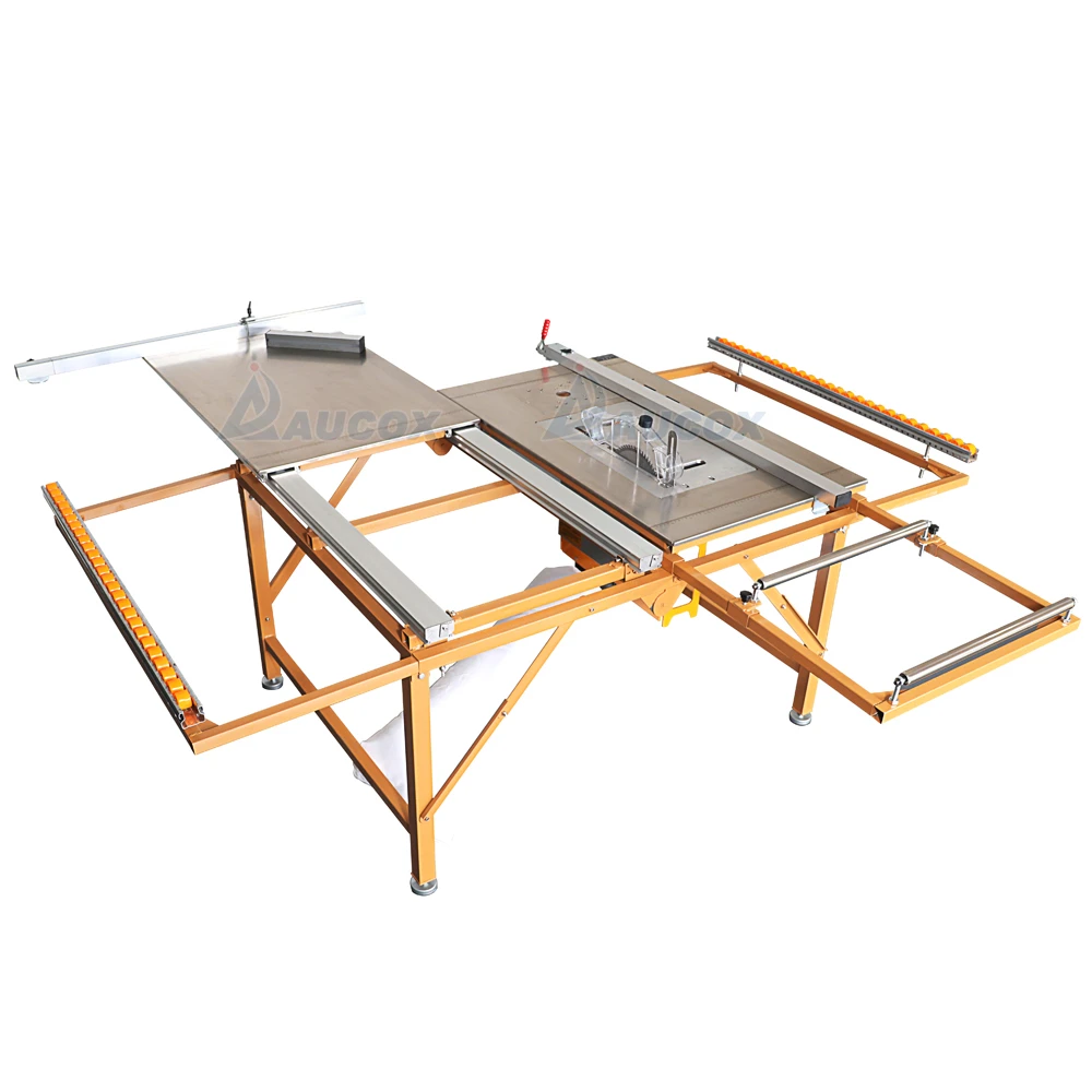 Mini Portable MJ09BG with aluminum table wood precision best table panel saw with main saw and scoring saw blade