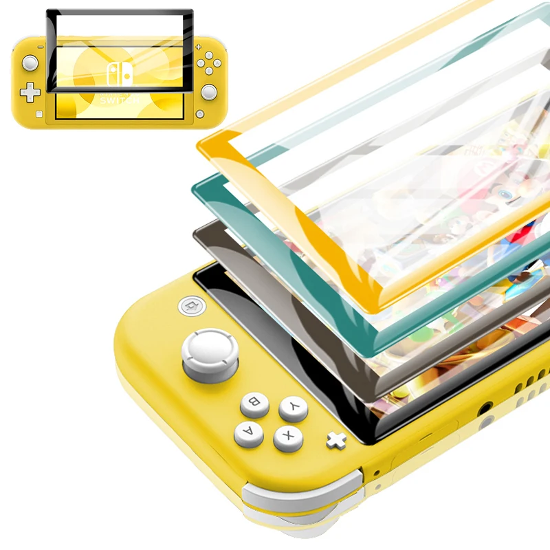Protector de película protectora de vidrio templado para Nintendo Switch Lite Nintend NS Mini accesorios de funda protectora de pantalla táctil completa