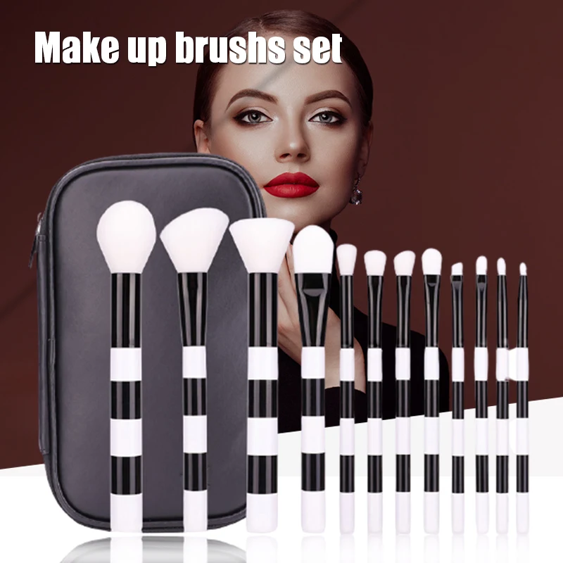 

Makeup Brushes 12 Piece Makeup Brush Set for Foundation Powder Mineral Eye Shadow Face Make Up Brushes FRE-Drop