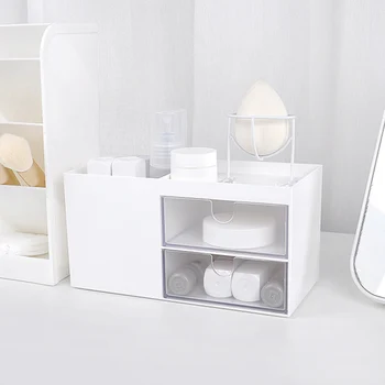 

Drawer Type Cosmetic Storage Box Desktop Plastic Storage Box Home Office TB Sale