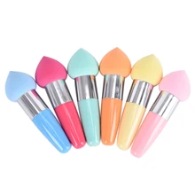 Горячая 1 шт Профессиональный ручка спонж пуховка для нанесения основы под макияж красота ручка макияж губка