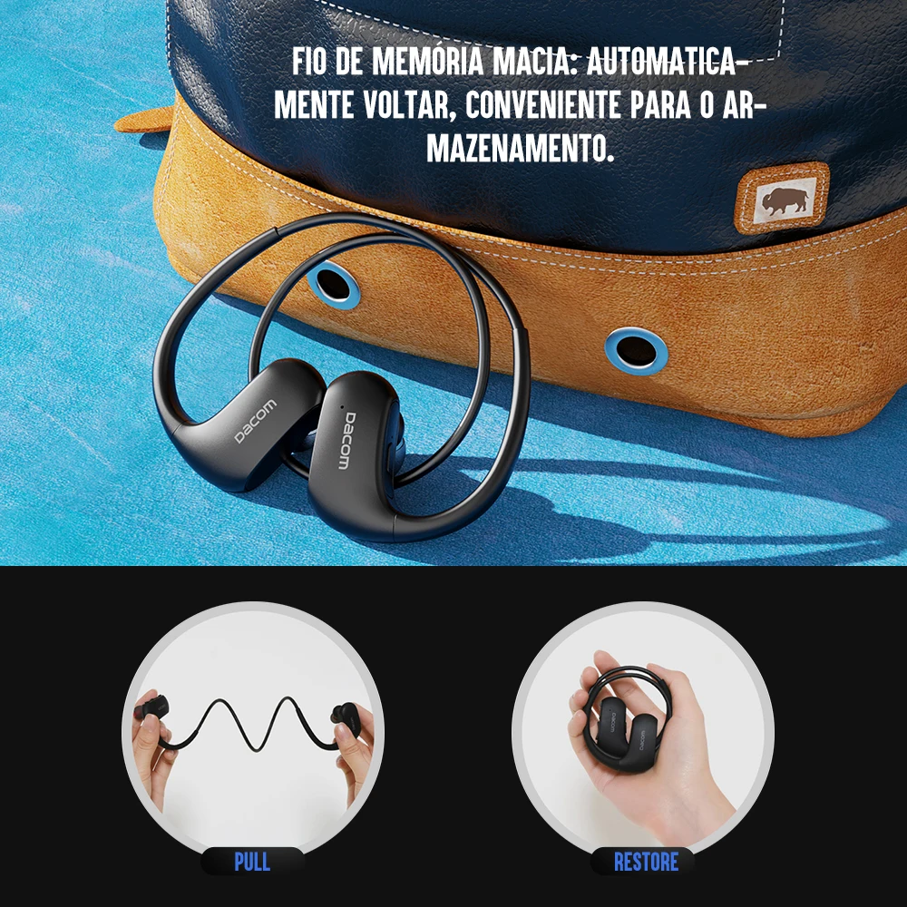 Спортивная Bluetooth гарнитура DACOM L05 с басовым звуком беспроводные наушники IPX7