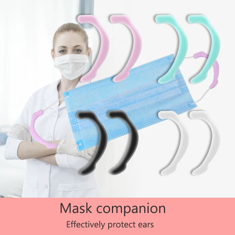 

Wearing a mask artifact preventing earache partner hook hanging buckle anti-bullet ear silicone children with mask earmuffs