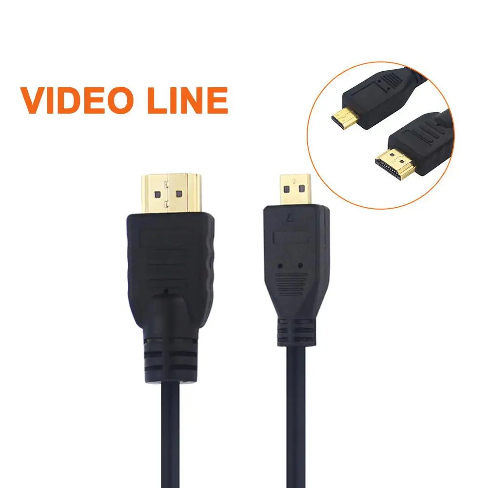 1.5M HDMI Video Adapter Cable Micro HDMI To HDMI HD Video Cable 4K For Raspberry Pi 4/4B Connect Digital Camera & Game Console