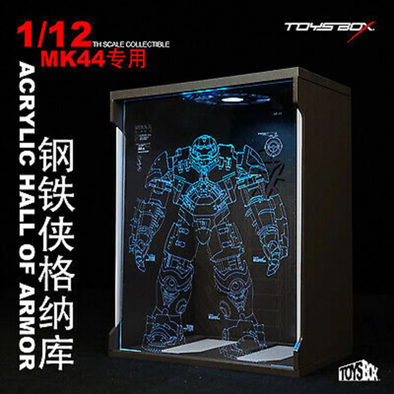 

Display Box Fit Iron Man Figure For Collection TOYS-BOX 1/12 Comicave SHF MK44 Hall Armor Display Box Dust Proof Case model