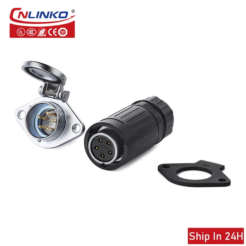 CnlinkoYA20 M20 waterproof signal connector 5.7.9.12pin IP67 industrial power socket for garment processing printing machinery |