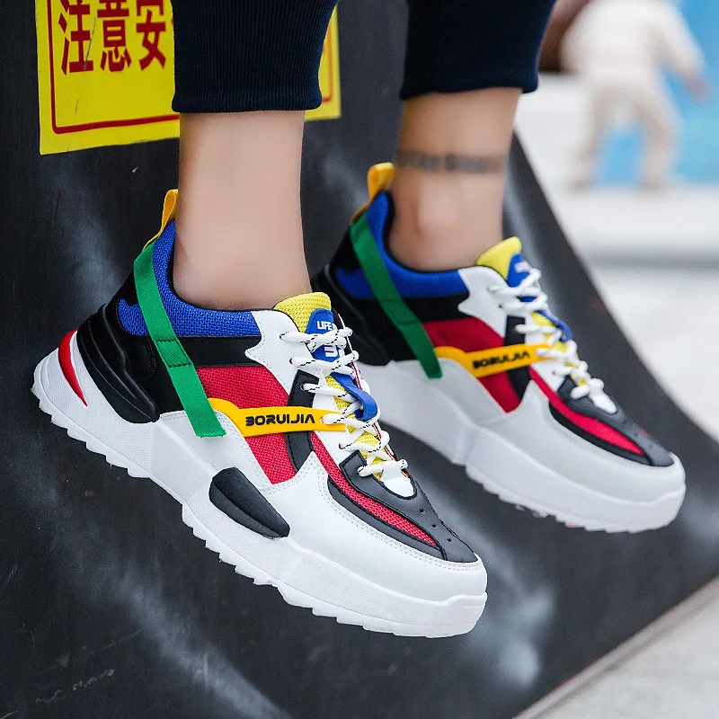 

INS Super Fire MEN'S SHOES Summer And Autumn Athletic Shoes 2019 New Style Dad Shoes COUPLE'S Shoes Korean-style Net Red Shoes H