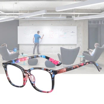 

Blue Light Blocking Glasses Unisex Square Eyeglasses Clear Lens Yellow Night Vision Lens Glasses