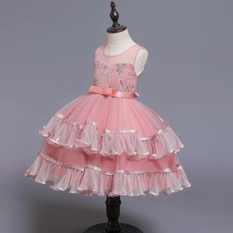 Летнее элегантное платье для девочек; Vestido; бальное платье; Детские платья; Одежда для девочек; вечерние платья-пачки для свадьбы; платье принцессы с блестками