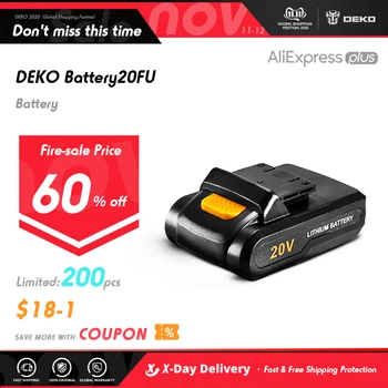 

DEKO Battery20V 20V Lithium Ion Battery Pack for Sharker 20V Cordless Drill