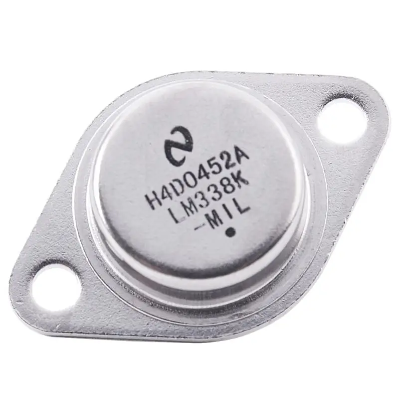 5 pcs Silver Metal LM338K LM338 5A 1.2V To 32V ST / NS TO-3 Voltage Regulator 4.8*4.8*2cm