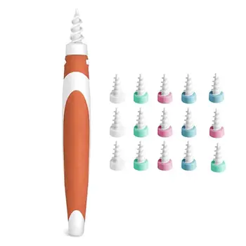 

Ear Cleaner Earpick Ears Wax Remover Spiral Earwax with 16 Replacement Tips Set 667D