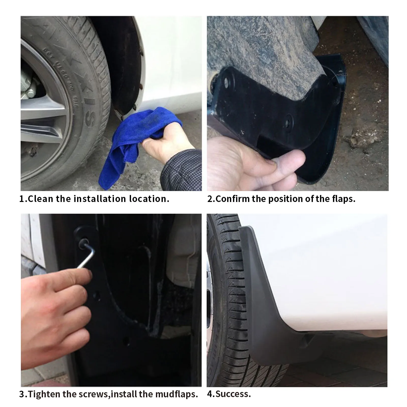 thumbnail image 2 of 4pcs Mud Flaps Mudflap Splash Guard Mud Guards Mudgua For Buick Regal... 2 of 10