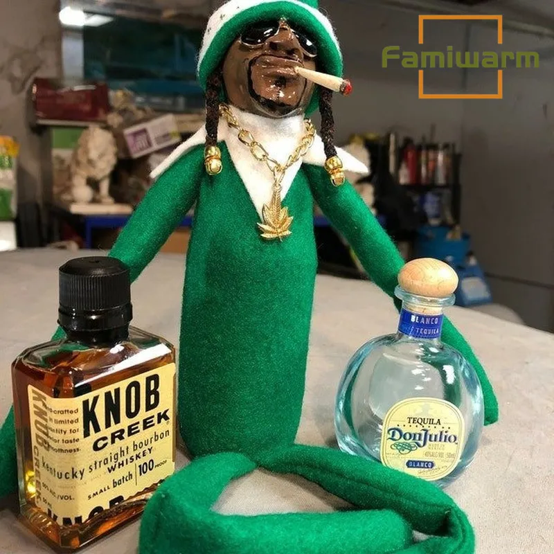 Snoop on A Stoop Рождественский эльф кукла шпионское изгибающееся украшение для дома