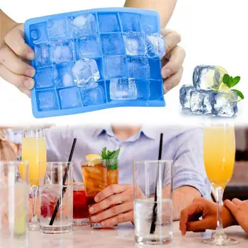 

24pcs silicone ice tray with lid 4 colors silicone ecological ice tray with environmental cover tray fruit ice maker