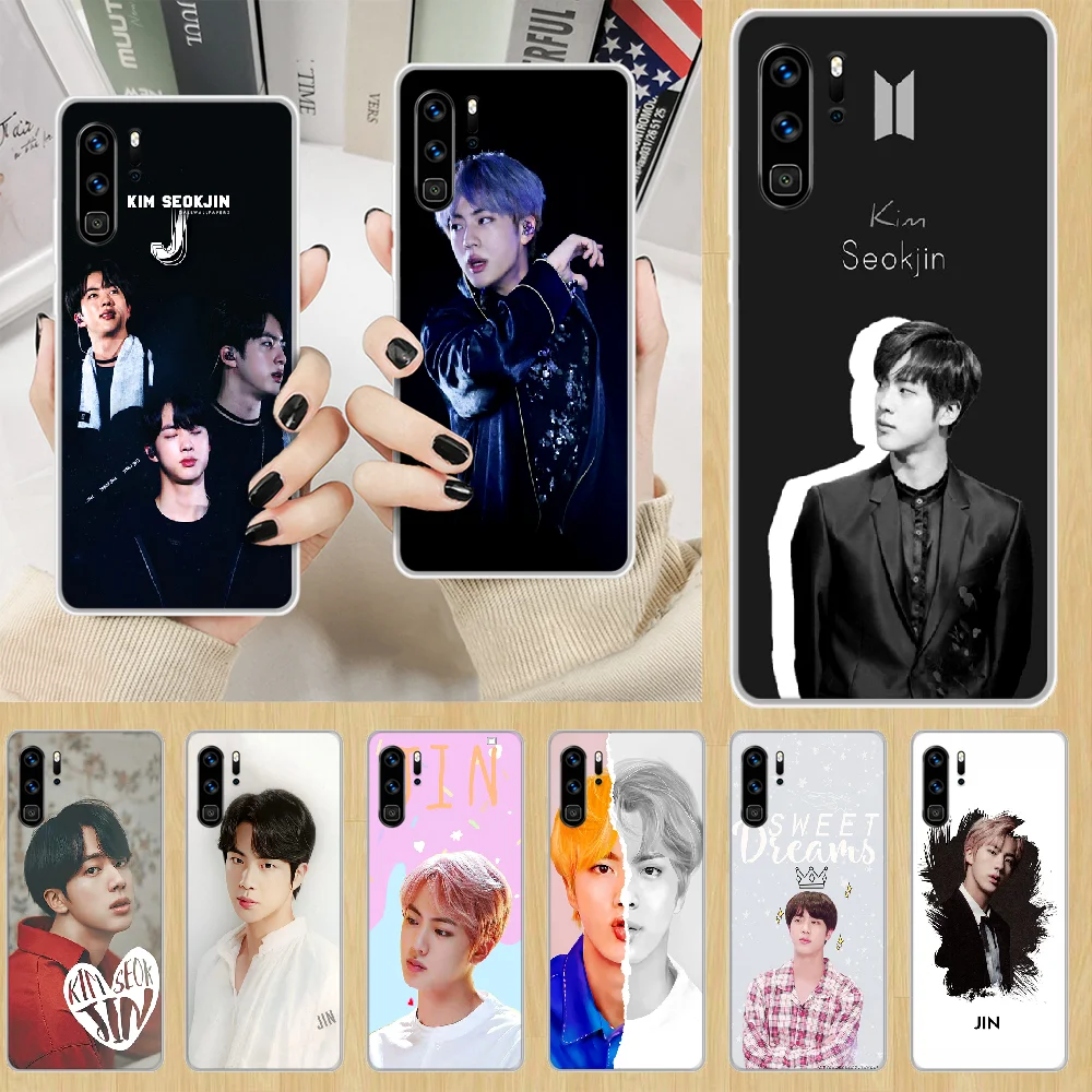 

Kim Seok Jin Bangtan Boys KPOP Phone Case hull For HUAWEI p 8 9 10 20 30 40 smart Lite 2017 19 Pro Z transparent cover trend