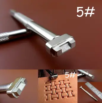 

1pc 5# Steel Leather Craft Steel Carving Stamping Punch Stamper Tool - Stylus Spoon Embossing Swivel Knife Cutter Punch Chisel