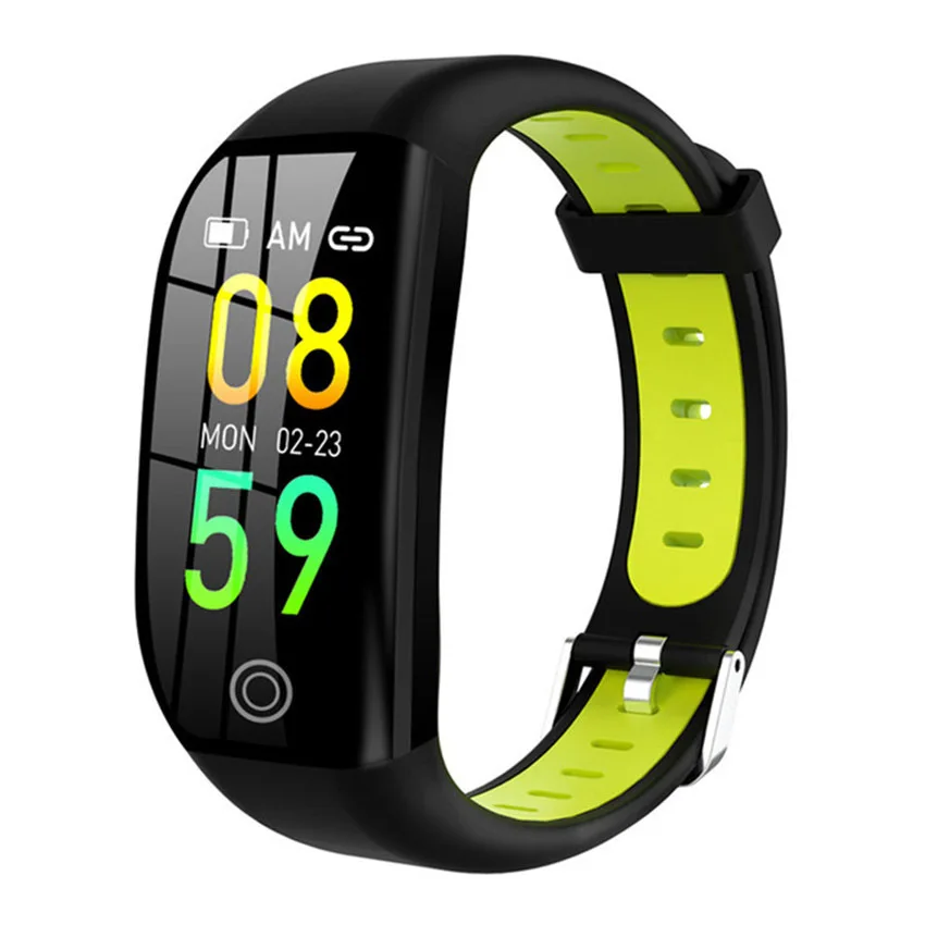 Цветной смарт-браслет для плавания HR/Приборы для измерения артериального давления фитнес-трекер Браслет приложение gps Smartband для IOS/Xiao mi/Honor PK mi Band 4/5 - Цвет: Зеленый