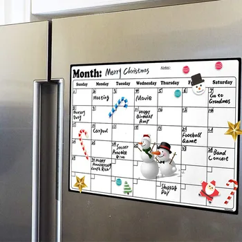 

A4 Whiteboard Dry Erase Heavy Duty Magnetic Monthly Refrigerator Calendar Durable Made From Highest Quality Surface Material