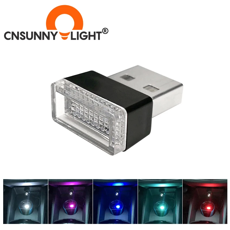 CNSUNNYLIGHT автомобильный USB светодиодный декоративный светильник аварийное