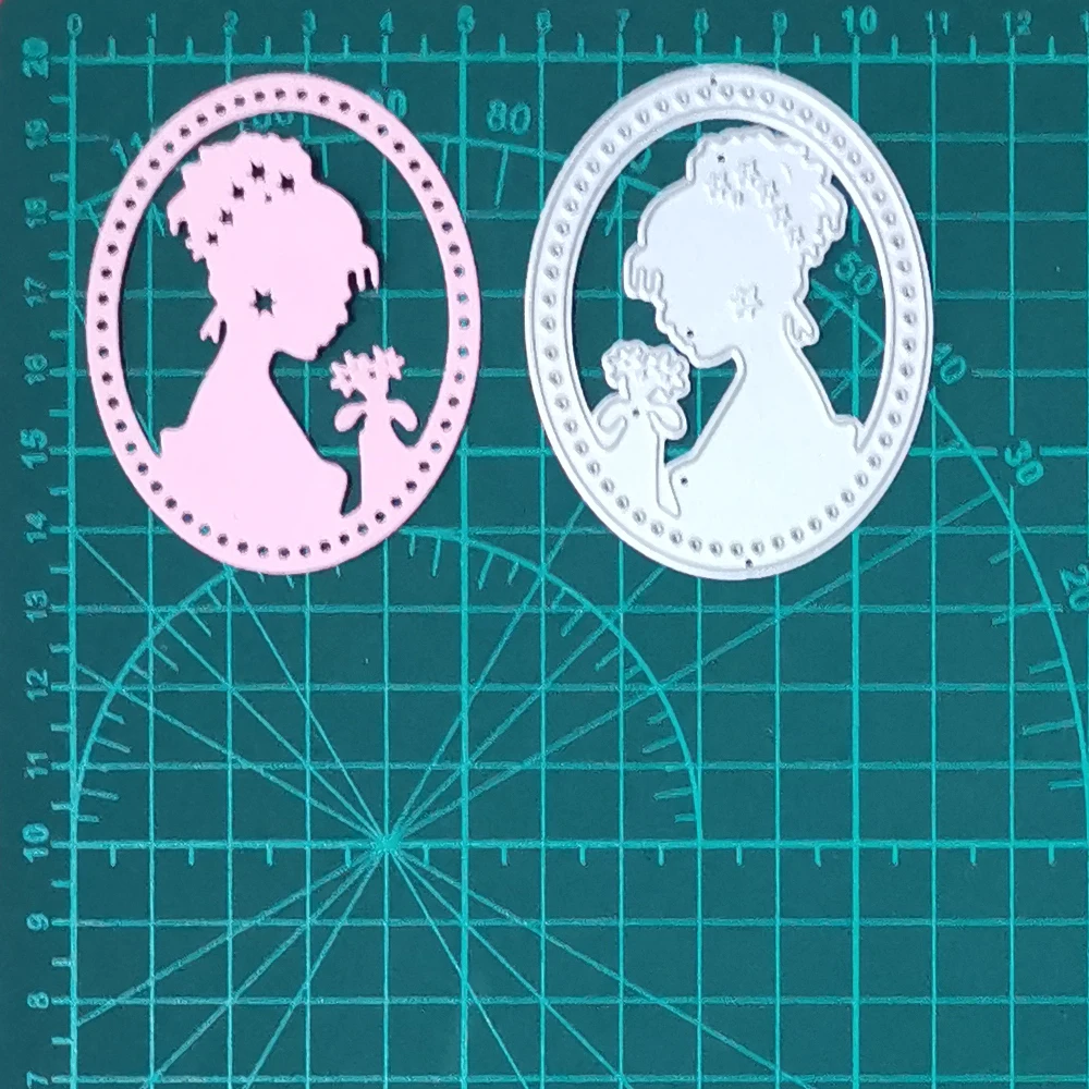 

Lady Smell Rose Flower Metal Cutting Dies Real Picture Cut Die Scrapbook Paper Craft Knife Mould Blade Punch Stencils Dies 2020