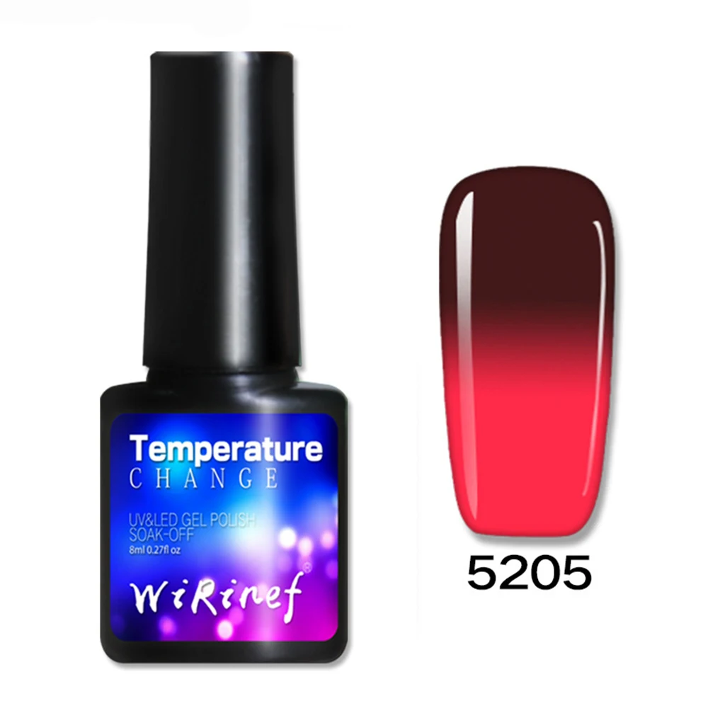 WiRinef термо Хамелеон Изменение температуры Цветной Гель-лак для ногтей горячий 8 мл УФ-гель для ногтей гель-краска для ногтей - Цвет: 5205