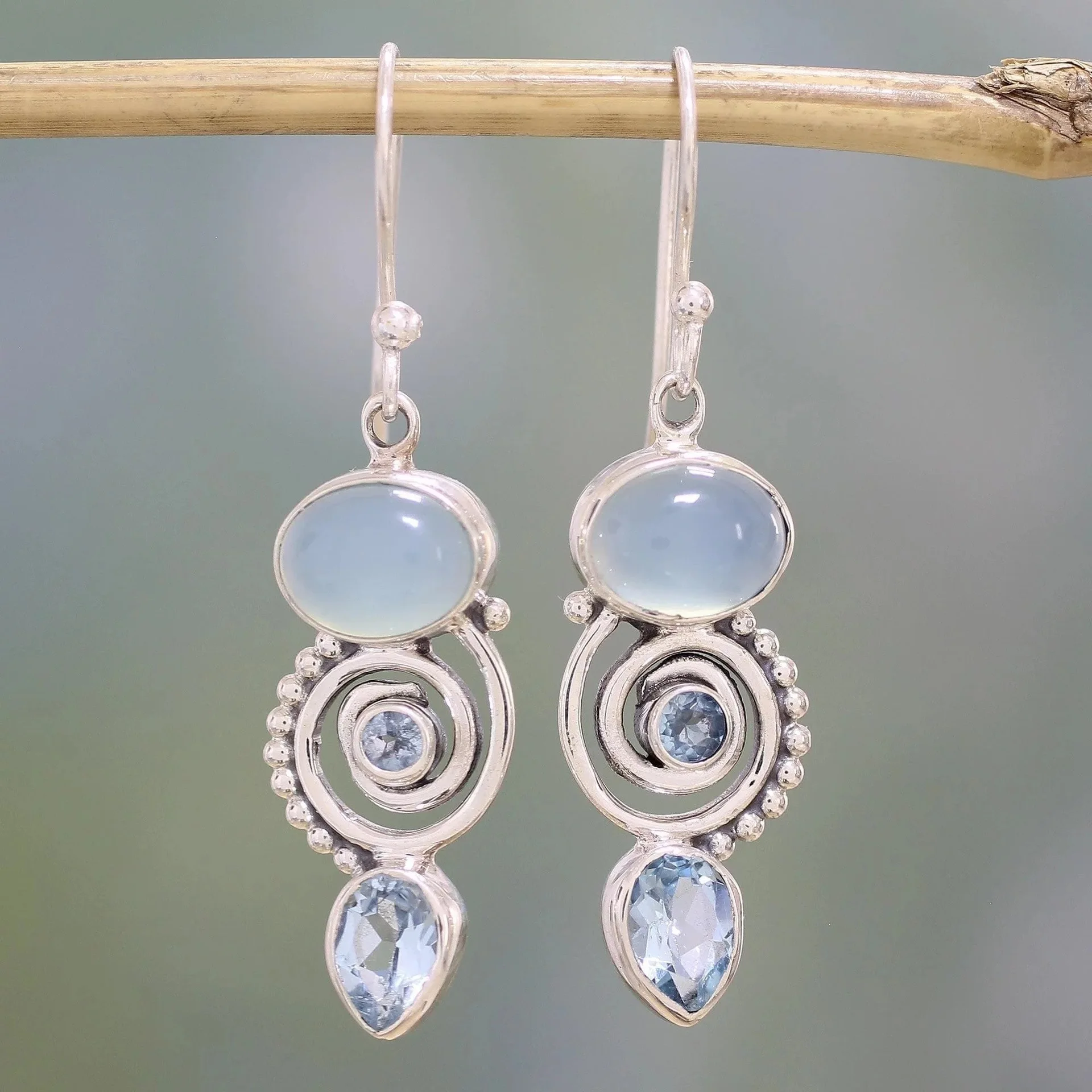 Европейский и американский креативный Вращающийся набор серег-капель с модными