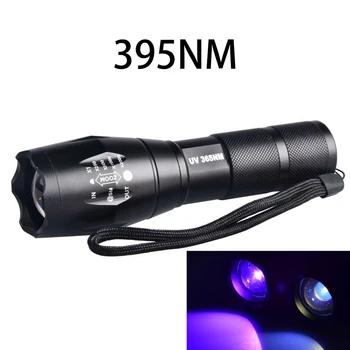 

New Military Grade Tactical UV Electric Torch Ultraviolet Flashlight UV LED 365NM UV 395NM Detector Lamp for Scorpion Money
