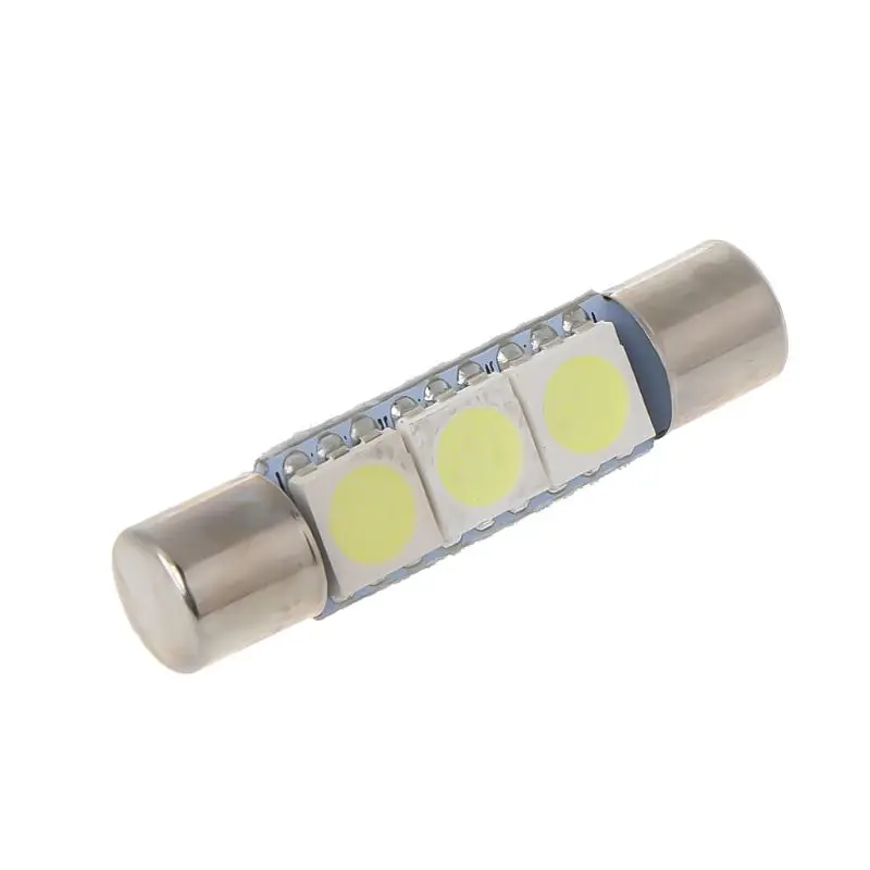 

1pc White T6 5050 31mm 3-SMD LED Bulb For Car Sun Visor Vanity Mirror Fuse Light