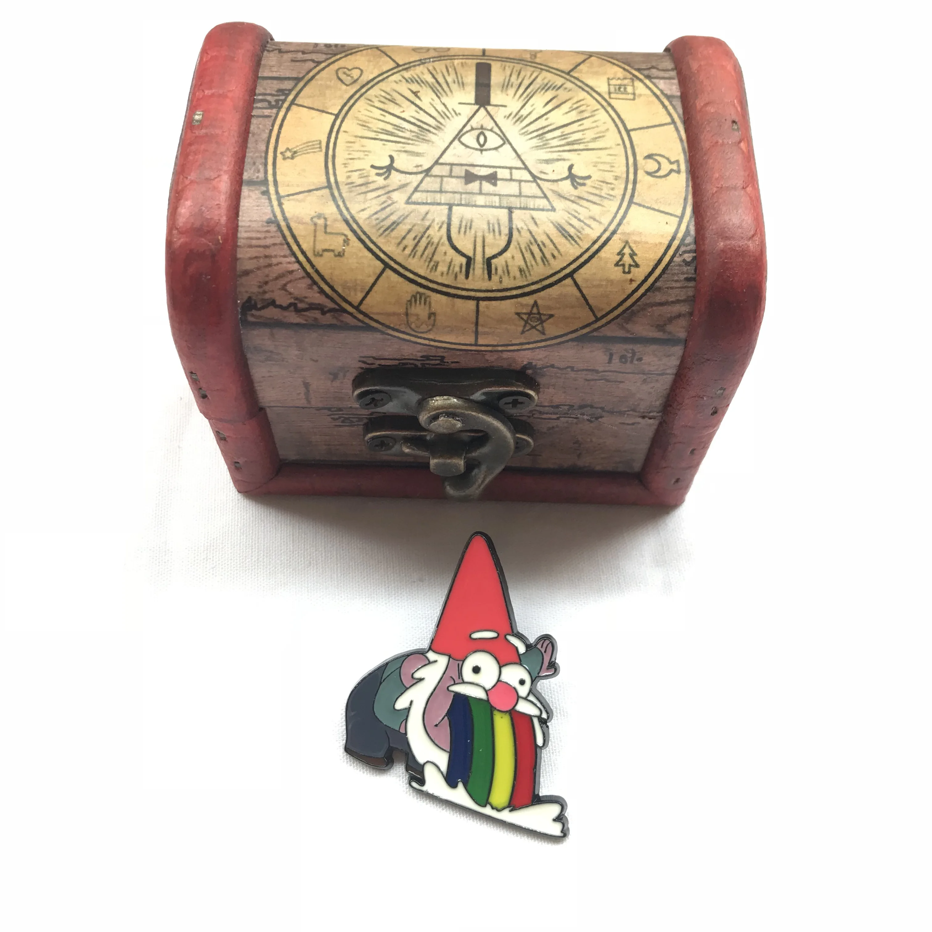 

aNIME Gravity Falls Barfing Gnome Metal Pin Badge Chestpin Brooch + Costume BOX 4CM