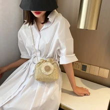 

2022 New Creative Design Bag for Women Straw Bolsa Fashion Lady Knitting Korean Summer Beach Luxury Evening Women's Shoulder Bag