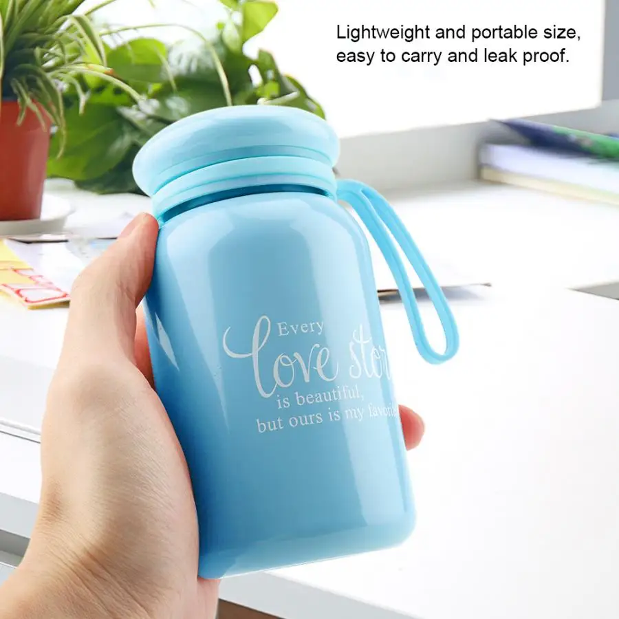 Бутылки для воды из нержавеющей стали Вакуумная чашка кружка термос чашка бутылка для воды с веревкой Кемпинг Открытый спорт бутылка