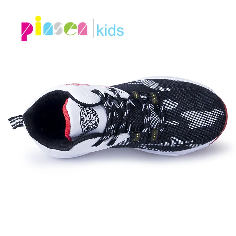 PINSEN/ г. Зимняя обувь Нескользящие Детские кроссовки обувь для баскетбола на толстой подошве для мальчиков детская спортивная обувь для улицы спортивные кроссовки для мальчиков