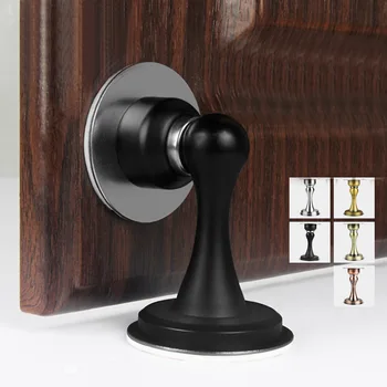 

5 Clolors Stainless Steel Strong Magnetic Door Stopper Anti-corrosion Anti-rust Waterproof Polished Ground Punch-free Suction HR