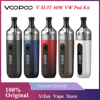 

New Original VOOPOO V.SUIT 40W VW Pod Kit 1200mAh Built-in Battery & 2ml Pod Fit PnP-TR1/ PnP-TM2 Coils E-cig vape kit vs Drag X