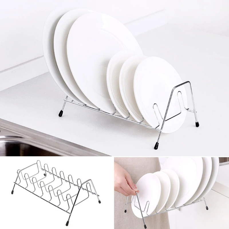 

Newest Home Stainless Steel Vertical Dish Bowl Drying Rack Water Drain Stage Holder