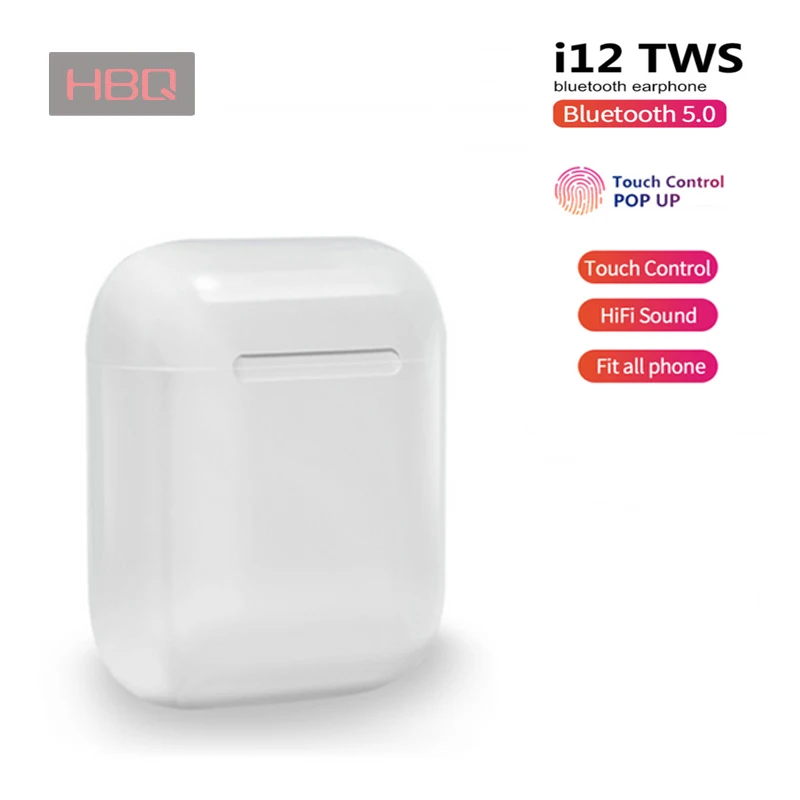R$35.42 |I12 tws chave de toque fone de ouvido sem fio bluetooth 5.0 mini fones com microfone caixa carregamento esporte para telefone inteligente on AliExpress 