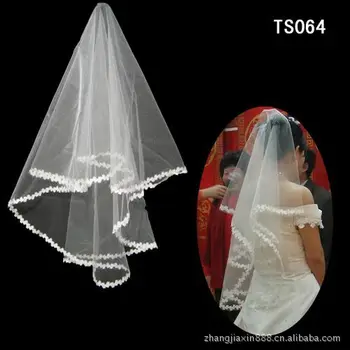 

Simple and Elegent Wedding Veil Simple Tulle White Single Two Layer Bridal Bride Accessories Short Women Veils Veu de Noiva