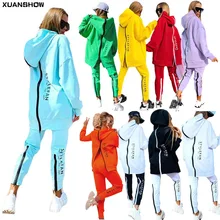 Aliexpress - Fashion Sweatsuits for Women Tracksuit Jogging Suit Streetwear Running Sportswear Zipper Long Hoodies and Long Pant Two Pice Set