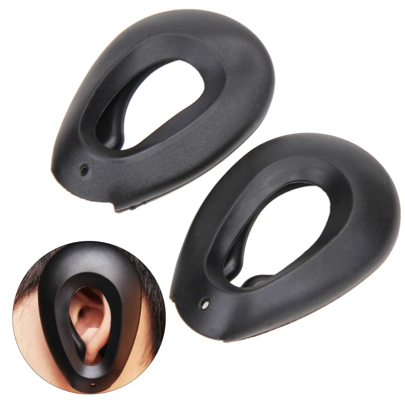 

2pcs Profession Salon Hair Dye Hairdressing Ear Covers Black Earmuffs Prevent From Stain Ear Protectors Hair Color Styling Tools
