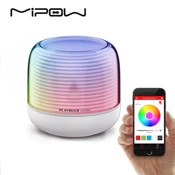 

MIPOW Decorative Led Night Light Table Lamp Christmas Gift For iPhone Android APP Candle Holders Smart Control