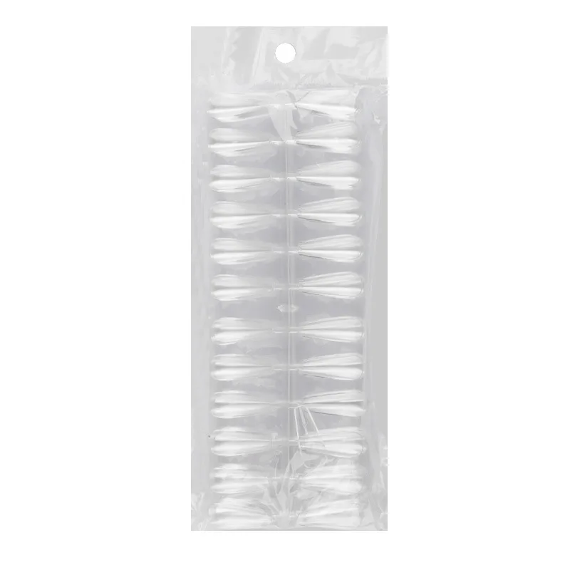 240PCS Nail Display Tips, Clear Fake Acrylic Nail Tips for Practice Foldable Flat-Back Pointed False Nail Art Display,Y7676-6778