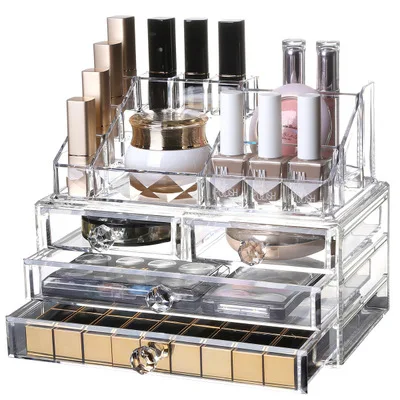 

Acrylic Makeup Brush Holder Makeup Organizer Cosmetic Holder Lipstick Pencil Storage Container Transparent Storage Box Holder