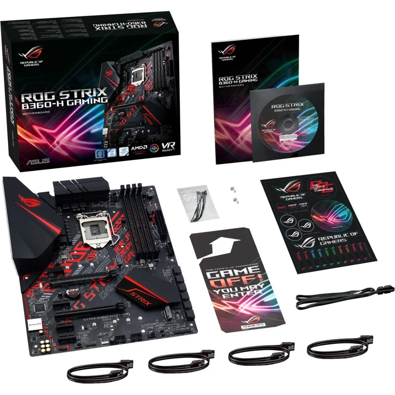 Материнская плата Asus ROG STRIX B360-H GAMING Soc-1151v2 Intel B360 4xDDR4 ATX AC`97 8ch(7.1) GbLAN