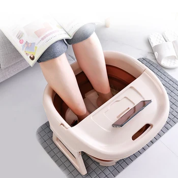 

Foldable Foot Bath Barrel Foot Basin Bucket PP Folding Bucket Container Foot Tub Winter Hot Water DIY Spa Foldable Massage Basin