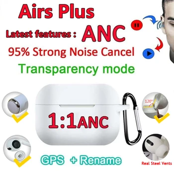 

ANC Airs Plus TWS Bluetooth 5.1 Earphones 8D Wireless Earbuds Super Bass for All Smartphones PK i900000Pro Air3 MAX i99999 i9000
